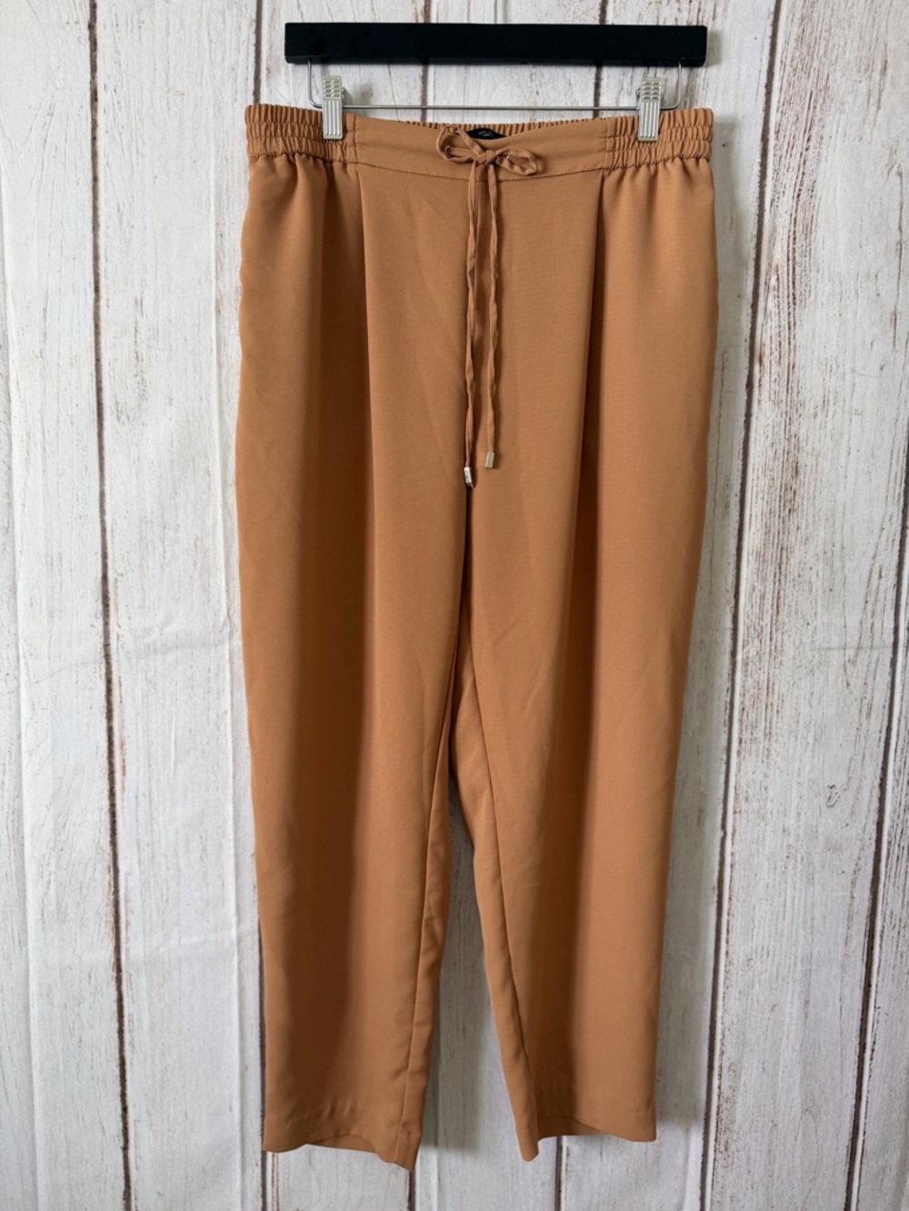 Zara Camel Drawstring Trousers